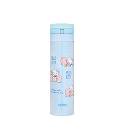 【THERMOS膳魔師】hello kitty 藍蝴蝶結_保溫瓶_jns-450kt_450ml